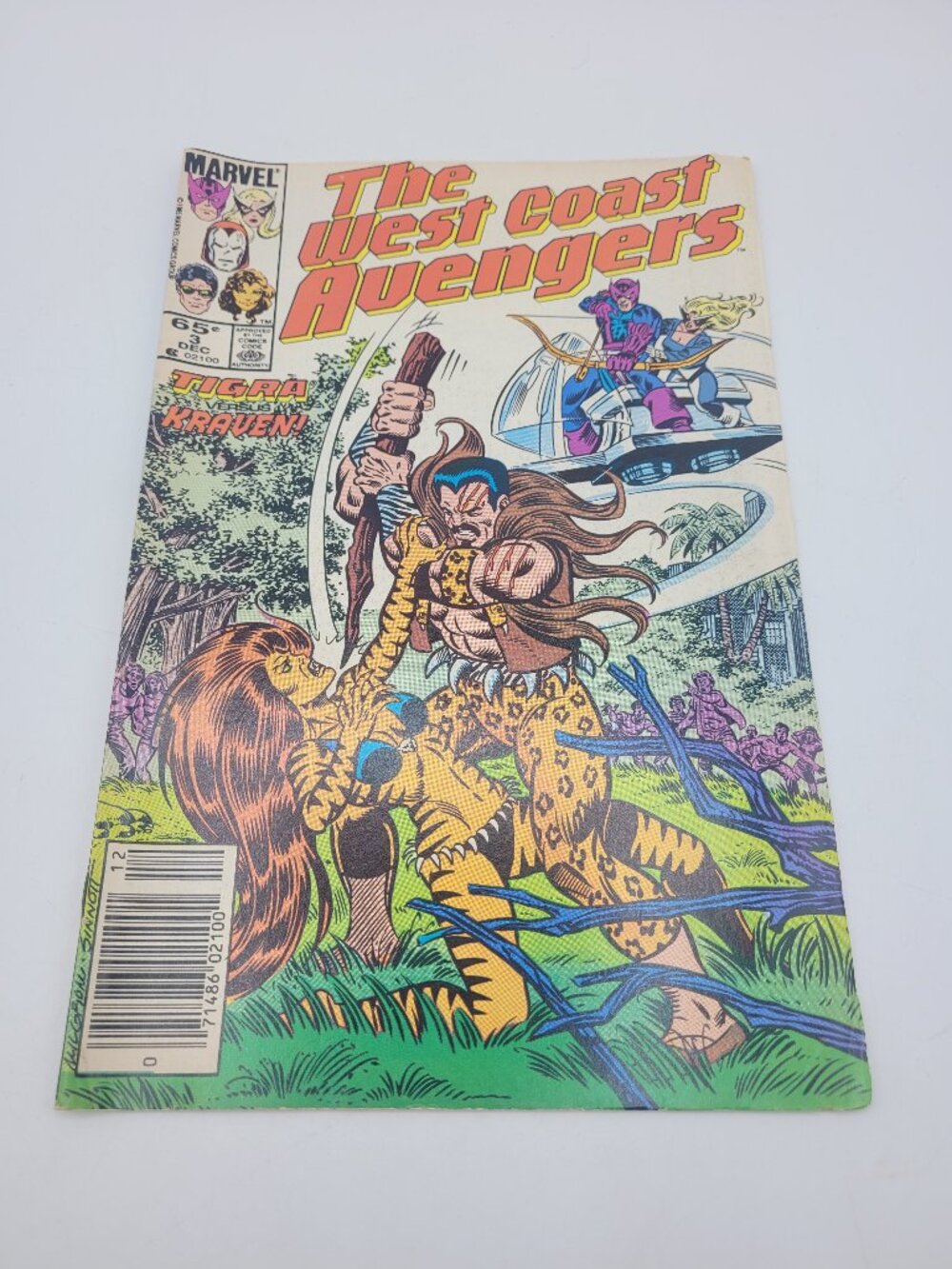 Marvel Comic The West Coast Avengers #3 Dec 1985 VF/VG Tigra Kraven